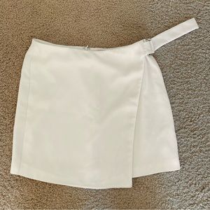 Women’s - Cream Off-White Wrap Miniskirt - Small